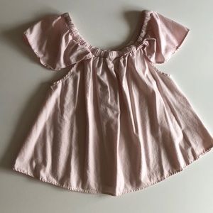 Sincerely Jules off the shoulder pink cotton top